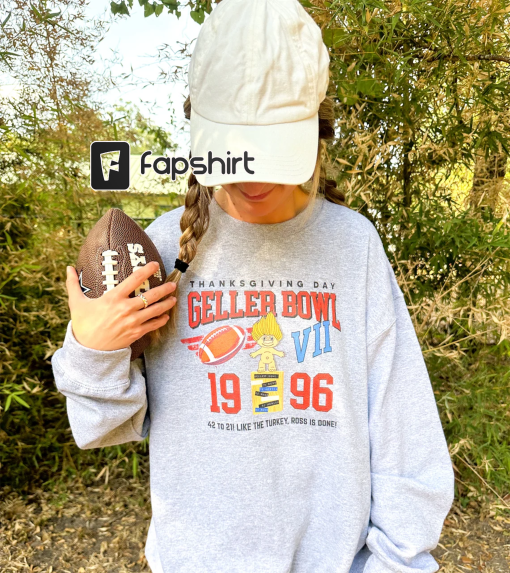 Friends Sweatshirt, Unisex, Geller Bowl, 90s Nostalgia, College Letters Sweatshirt, Thanksgiving, Friends Reunion, The One with the Football