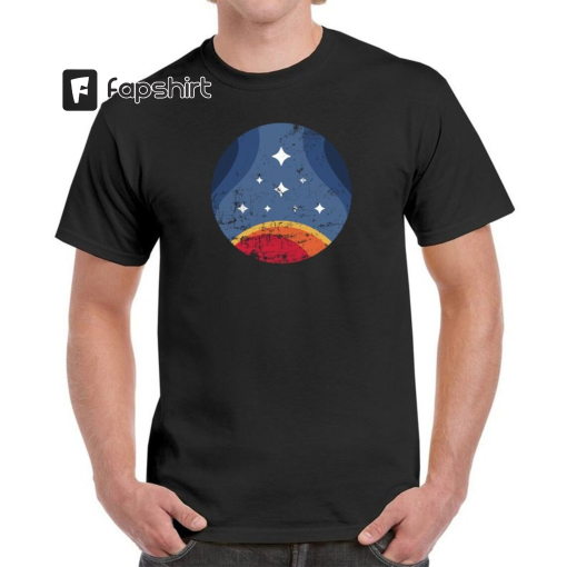 Starfield Constellation Retro Logo Distressed T-Shirt Unofficial