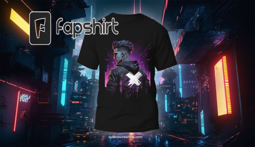 Cyberpunk Anime Manga T-shirt, Cyber Punk Urban Synthwave Tshirt, Futuristic Vaporwave Sci-Fi Top, Black Unisex Streetwear Graphic Tee Shirt