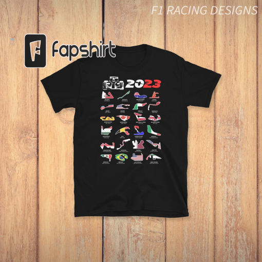 Formula 1 2023 calendar shirt, F1 2023, F1 gift, Motorsport T-shirt, F1 2023 Shirt, Formula 1 Gift, Father’s Day Gift