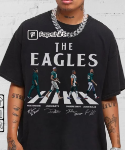 Eagles Walking Abbey Road Signatures Football Shirt,…