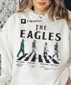 Eagles Walking Abbey Road Signatures Football Shirt,…