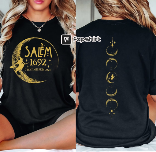 Halloween Salem 1692 They Missed One Print Sweatshirt, Halloween Shirt, Salem Witch Shirt, Salem 1692 Shirt, Witch Sweatshirt, Salem Witch