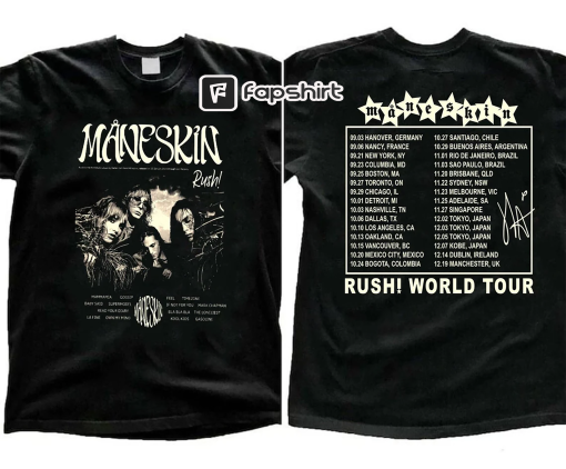 Maneskin Rush World Tour 2023 Shirt, Maneskin World Tour 2023 Merch, Maneskin Concert 2023, Rush World Tour