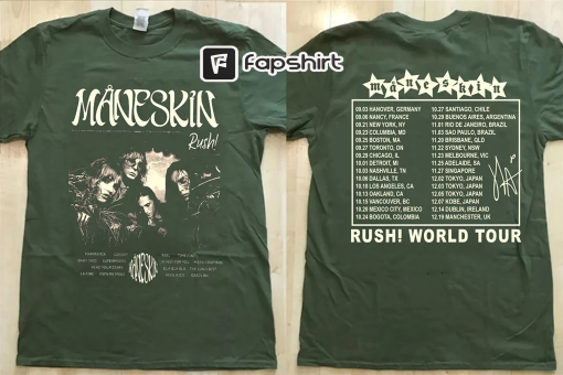 Maneskin Rush World Tour 2023 Shirt, Maneskin World Tour 2023 Merch, Maneskin Concert 2023, Rush World Tour