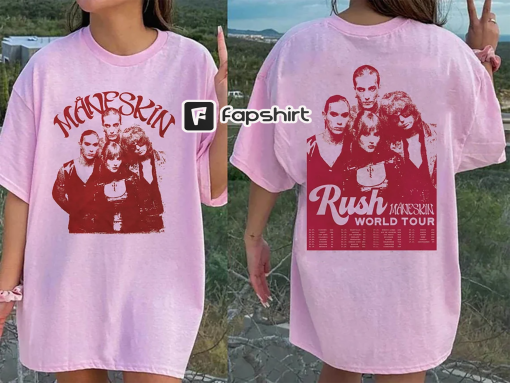 Vintage 2023 Maneskin Rush! World Tour Shirt, Måneskin Band Shirt, Måneskin 2023 World Tour Tee, Måneskin Fan Gift, Italian Music Band Shirt