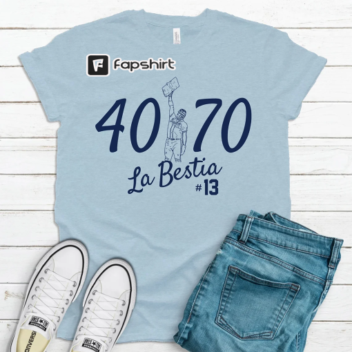 Ronald Acuna 40 70 La Bestia T-Shirt | Fan of Atlanta Baseball | Atlanta T-Shirt | Braves Shirt | Heathered Colors | Unisex Short Sleeve Tee