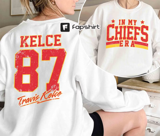 Retro In My Chiefs Era Shirt, Vintage Travis Kelce T-Shirt, America Football Sweatshirt, Football Fan Gifts, Travis Kelce The Eras Tour