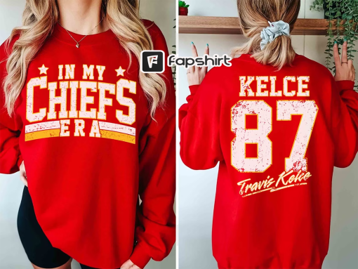 Retro In My Chiefs Era Shirt, Vintage Travis Kelce T-Shirt, America Football Sweatshirt, Football Fan Gifts, Travis Kelce The Eras Tour