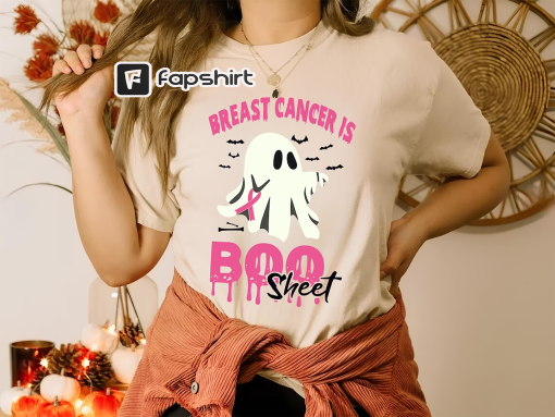 Breast Cancer Is Boo Sheet Shirt,Halloween Gift,Funny Cancer Shirt,Breast Cancer Halloween Shirt,Cancer Warrior Tee,Breast Cancer Gifts