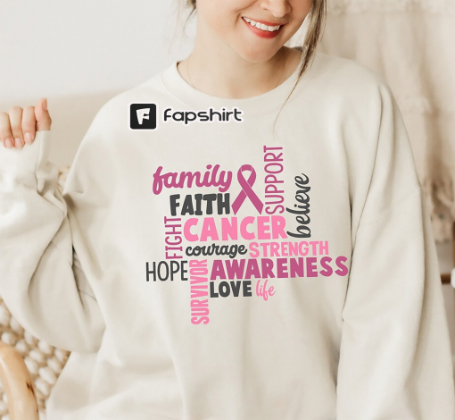 Breast Cancer Awareness Sweatshirt, In October We Wear Pink Crewneck, Hope Pink Ribbon Sweater, Breast Cancer Gifts, Breast Cancer Walk