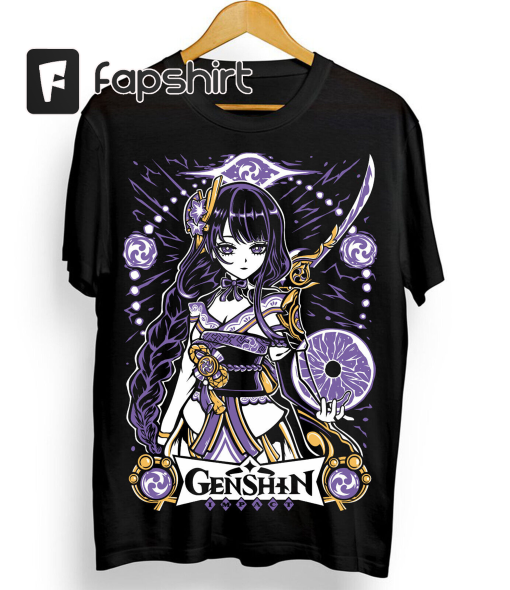 Genshin Impact Raiden Shogun T-shirt Anime Unisex Harajuku T-Shirt Tee ALL SIZES