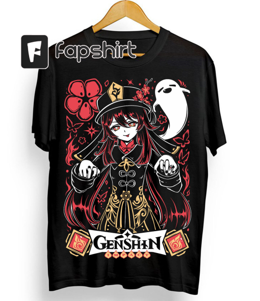 Hu Tao T-shirt Genshin Impact gorou,Anime,Manga,Graphic Tee All Size