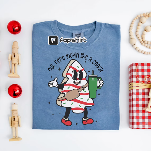 Like a snack Stanley Tumbler Shirt, Christmas Tumbler Shirt, Christmas Mascot Shirt, Tis The Season Shirt, Christmas Sweatshirt