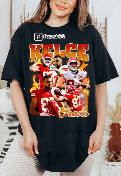 Travis Kelce 87 Flame Classic shirt, Travis Kelce 87 Vintage Sweatshirt, Kansas City Chiefs Travis Kelce 87 Flame Retro Shirt