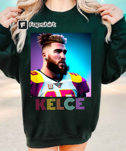 Travis Kelce Neon Color Art Tshirt, Travis…