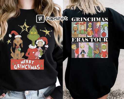 Merry Grinchmas Double-Side Sweatshirt, In my Grinc Era Shirt, Grinc Christmas Sweatshirt Gift For Christmas, Christmas Disney Shirt