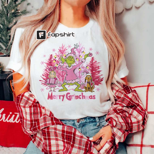 Pink Merry Grinchmas Shirt, Pink Christmas Shirt, The Grinch Shirt, Grinchmas Vibes, Grinchmas & Co Shirt, Pink Grinch Shirt