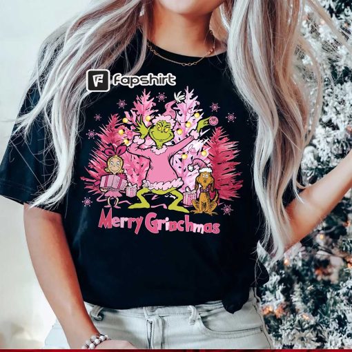 Pink Merry Grinchmas Shirt, Pink Christmas Shirt, The Grinch Shirt, Grinchmas Vibes, Grinchmas & Co Shirt, Pink Grinch Shirt