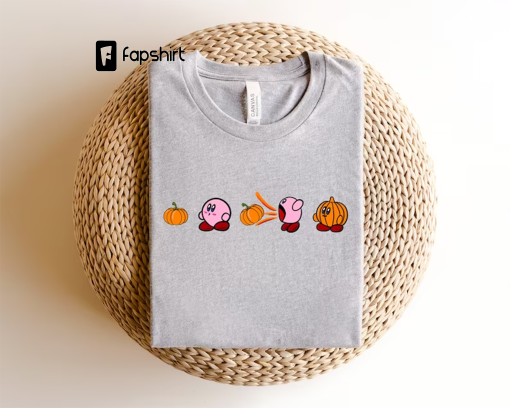 Kirby Pumpkin Sweatshirt, Funny Fall Sweatshirt, Funny Halloween Shirt, Fall Sweatshirt, Fall Shirt, Kirby Sweatshirt, Pumpkin Shirt