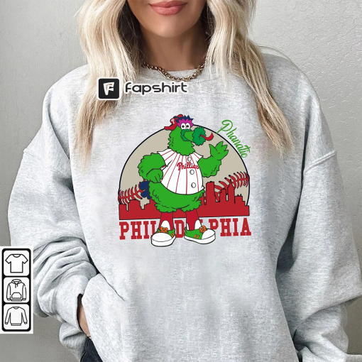 Philadelphia Phillies Baseball Dancing On Our Own Shirt, Vintage Phillie Phanatic Cartoon Sweatshirt, Game Day Shirt, Baseball Fan Gift