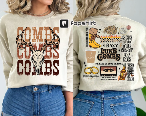 Combs Bullhead Shirt Two Side Print, Country Music Sweatshirt, Combs World Tour 2023, Cowboy Combs, Combs Fan, Cowgirl Tee, Cowboy Hoodie