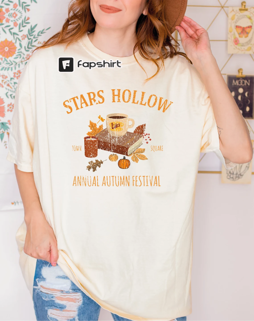 Comfort Colors Stars Hollow Fall Shirt ,Stars Hollow Autumn Festival Shirt, Vintage Style Stars Hollow Shirt, Luke’s Diner Coffee Tee