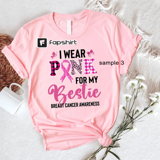 I Wear Pink For Custom Shirt, In October We Wear Pink T-shirt, Cancer Awareness Shirt, Cancer Survivor T-shirt, Cancer Fighter Shirt