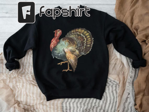 Vintage Turkey Sweatshirt, Thanksgiving Sweatshirt, Cute Turkey Shirt, Vintage Fall Sweatshirt, Autumn Shirt, Thanksgiving Turkey Shirt