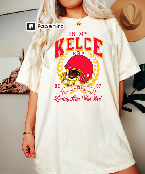 In My Kelce Era Shirt, Loving Him Was Red, Ts Eras, Swiftie Shirt, American Football, Travis Kelce Shirt, Gameday Shirt, Ts Red