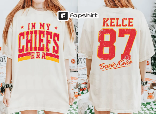 Retro In My Chiefs Era Sweatshirt, Vintage Travis Kelce T-Shirt, America Football Sweatshirt, Travis Kelce The Eras Tour, Football Fan Gifts