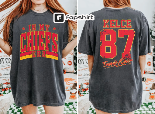 Retro In My Chiefs Era Sweatshirt, Vintage Travis Kelce T-Shirt, America Football Sweatshirt, Travis Kelce The Eras Tour, Football Fan Gifts