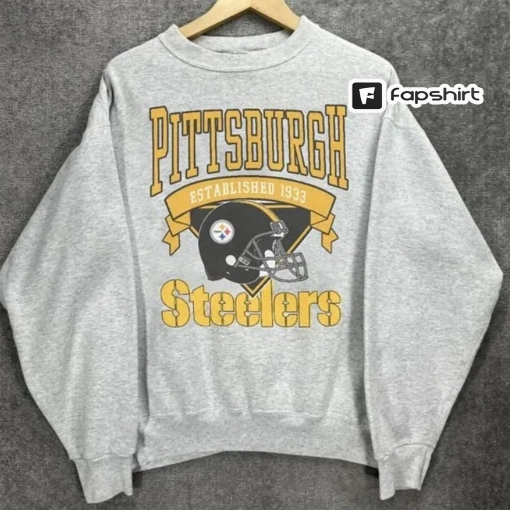 Vintage Pittsburgh Football Sweatshirt, Retro 90s NFL Shirt, Vintage NFL Football Shirt, Gift for Football Fan, Unisex Pittsburgh Sweatshirt