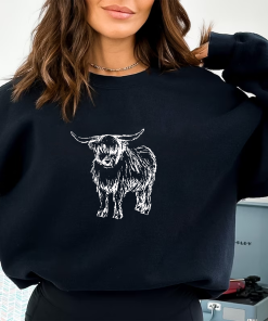 Highland Cow Sweatshirt, Country Shirt, Western Sweatshirt,…