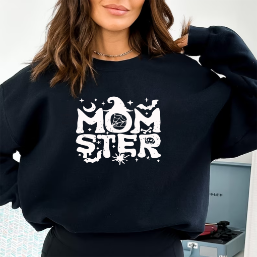 Momster Sweatshirt, Halloween Mom Sweatshirt, Funny Halloween Shirt, Pumpkin Shirt, Women Halloween Shirt, Halloween Gifts, Fall Sweatshirt