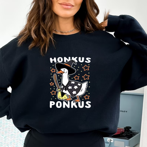 Honkus Ponkus Halloween Witch Boo Ghost Sweatshirt, Retro Halloween Shirt, Spooky Season Shirt, Halloween Gifts, Spooky Vibes Sweatshirt