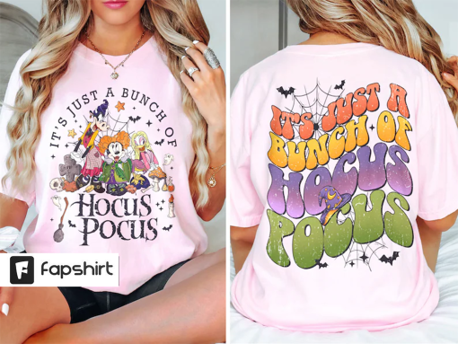 Retro Disney Hocus Pocus Comfort Colors Shirts, It’s Just A Bunch Of Hocus Pocus, Vintage Disney Witch Movie Shirt, Disneyland Halloween Tee