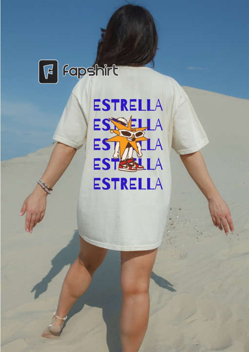 MORA Merch Estrella Album T-shirt Estrella Tee Mora 2023 Graphic Tee Retro Cartoon Song New Album Merchan Streetwear Aesthetic Urban Singer