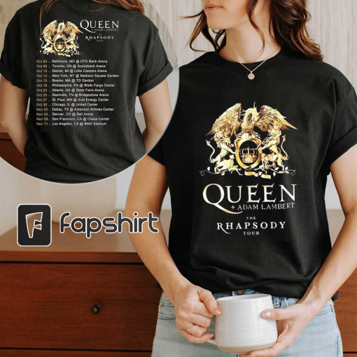 Vintage Queen Adam Lambert The Rhapsody Tour 2023 T-Shirt, Queen Rock band Tour 2023, Queen Band T-Shirt, Adam Lambert Tour 2023 Shirt