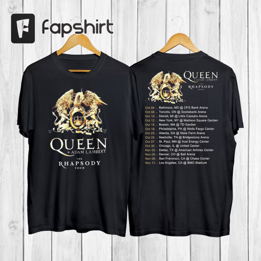 Vintage Queen Adam Lambert The Rhapsody Tour 2023 T-Shirt, Queen Rock band Tour 2023, Queen Band T-Shirt, Adam Lambert Tour 2023 Shirt