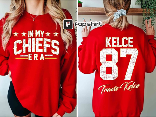 Retro In My Chiefs Era Sweatshirt, Vintage Travis Kelce TShirt, Kansas City Football Sweatshirt, Taylor Travis Shirt, America Football Shirt