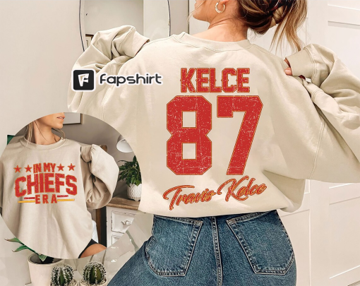 Retro In My Chiefs Era Sweatshirt, Vintage Travis Kelce TShirt, Kansas City Football Sweatshirt, Taylor Travis Shirt, America Football Shirt