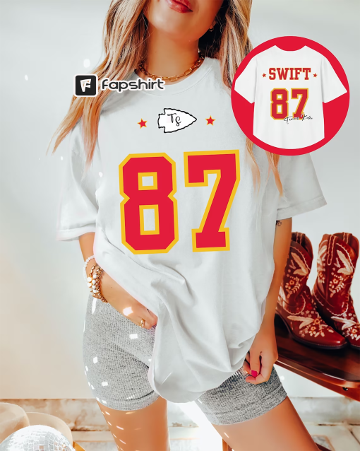 Swift Kelce Jersey Shirt Travis Kelce and Swift Halloween Costume Kansas City Chiefs Jersey Shirt KC Chiefs Swift Jersey Shirt Swiftie Fan T