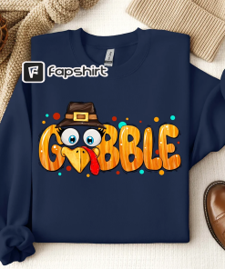 Thanksgiving Gobble Sweatshirt, Turkey Sweatshirt, Family Dinner…