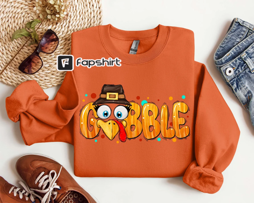 Thanksgiving Gobble Sweatshirt, Turkey Sweatshirt, Family Dinner Sweatshirt, Thanksgiving Shirt, Fall Sweatshirt, Women Thanksgiving Sweater