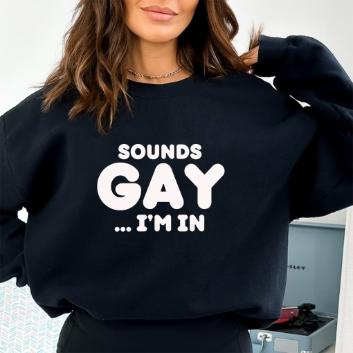 SOUNDS GAY… I’M IN! Funny meme t-shirt