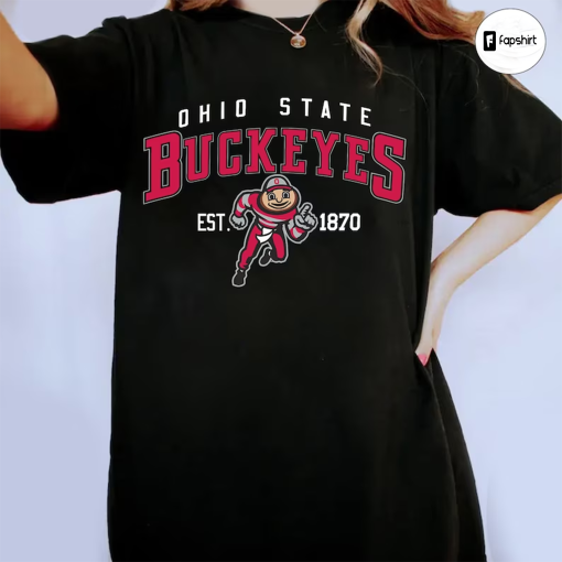 Vintage Ohio State NCAA EST 1870 Shirt, Buckeyes Shirt, Ohio State University, Football College, Unisex T-shirt, Comfort Colors Shirt