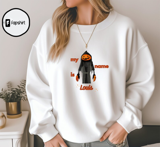 I’m not a Jack O Lantern, My Name is Louis, Vintage, Louis, Halloween Sweater, Spooky Season, Fall Fashion Crewneck, Sweater Weather