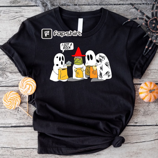 Snoopy Halloween Tee, I Got A Rock T-shirt, Funny Kids Halloween, Charlie Brown Shirt, Halloween Shirt, Trick or Treat Tshirt for Kids