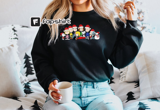 Christmas Sweatshirt, Funny Cartoon Christmas Movie Characters Sweater, Christmas Snoopy Shirt, Christmas Gifts, Christmas Kids Crewneck